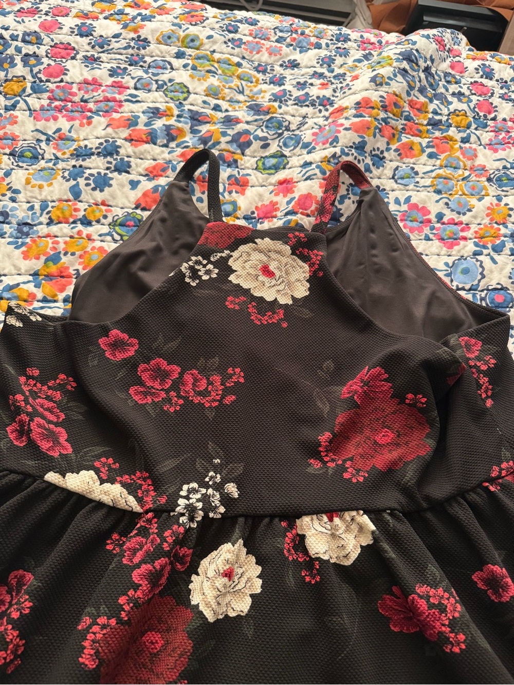 TORRID Black Halter Dress with Red & Cream Floral Print - SIZE 3 at torrid - Picture 6 of 10